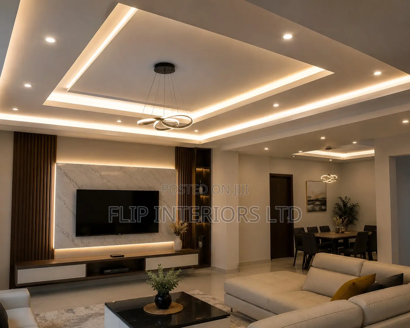 Luxury Gypsum Ceiling Interior Finishing Solutio