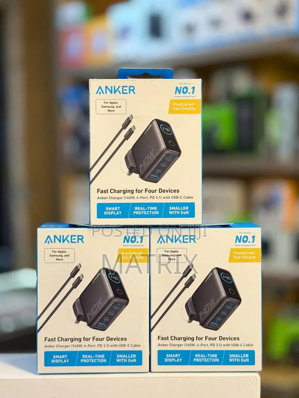 Anker 140w Usb C Charger, Laptop Charger, 4-Port Fast Charging,