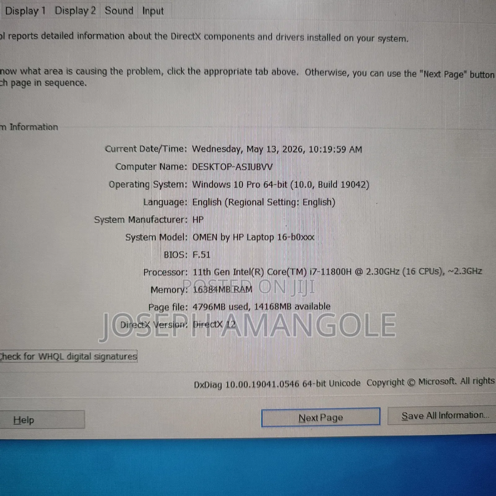 Laptop HP Omen 16 16GB Intel Core i7 SSD 512GB