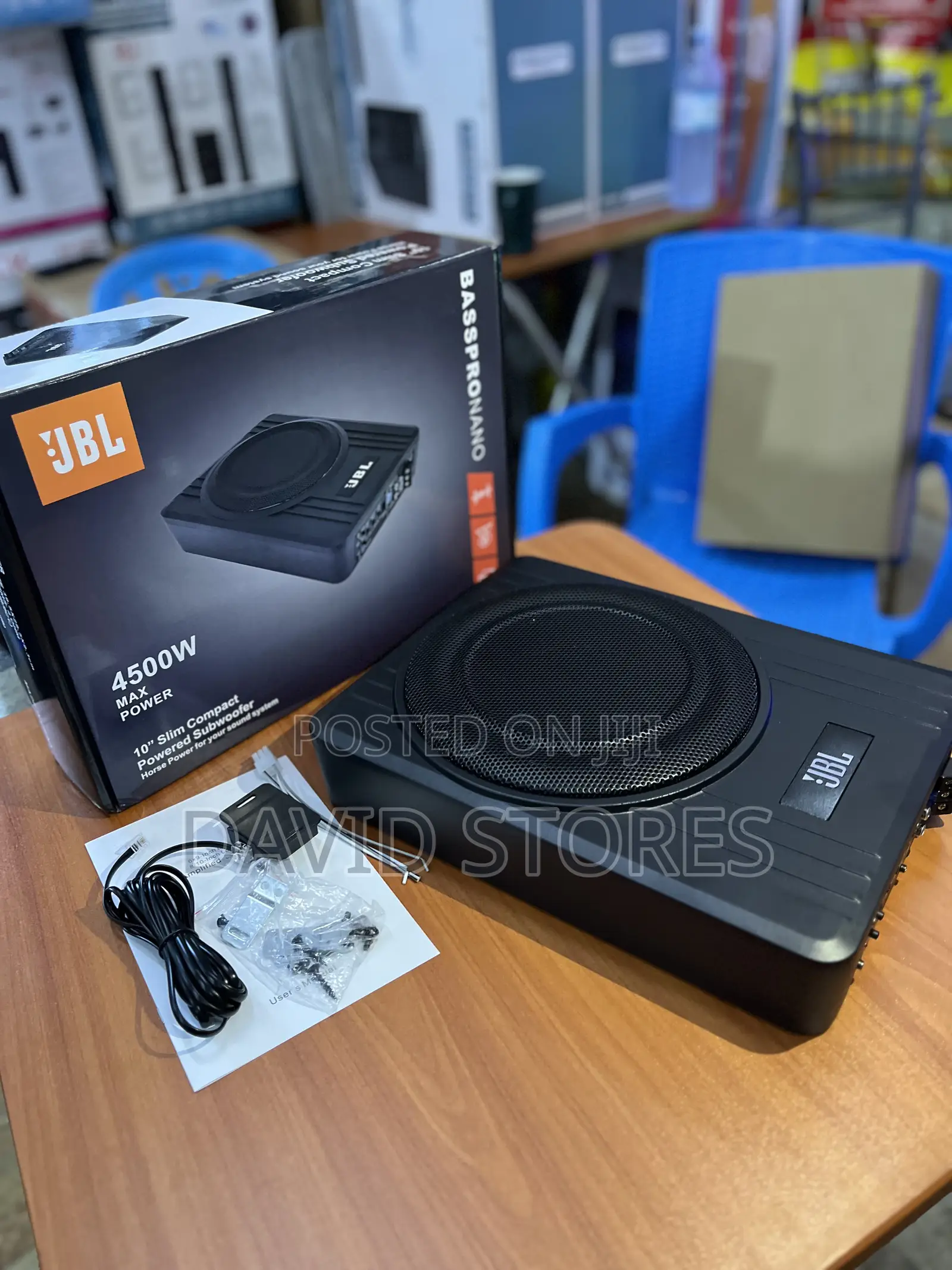 JBL 4500w 10” Car Under-Seat Slim Compact Powered Subwoofer