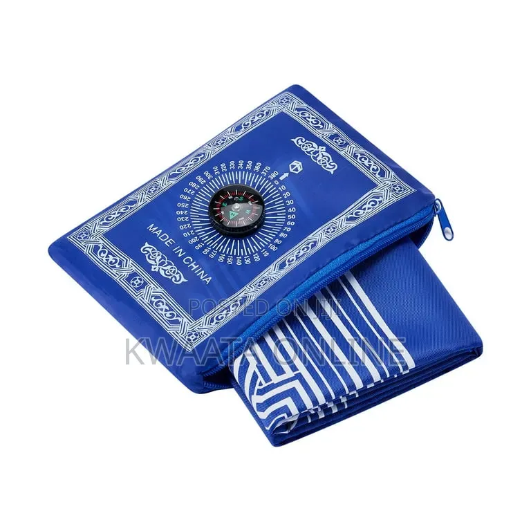 Muslim Travel Pocket Prayer Mat, With Compass
