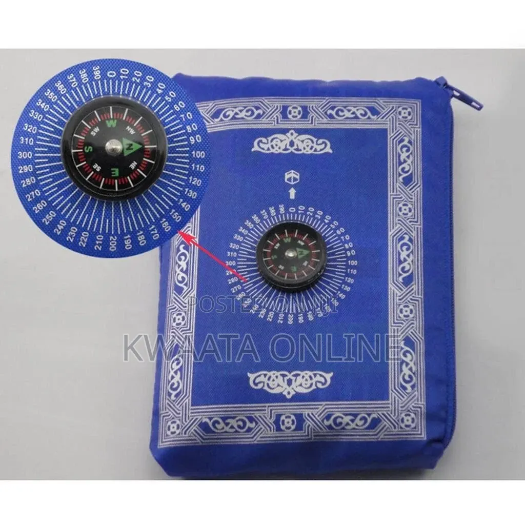 Muslim Travel Pocket Prayer Mat, With Compass