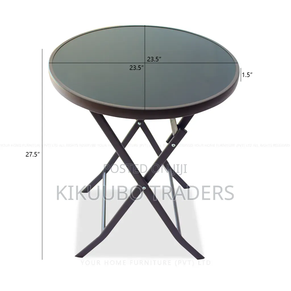 Foldable Glass Coffee Table for Home Garden Hotel