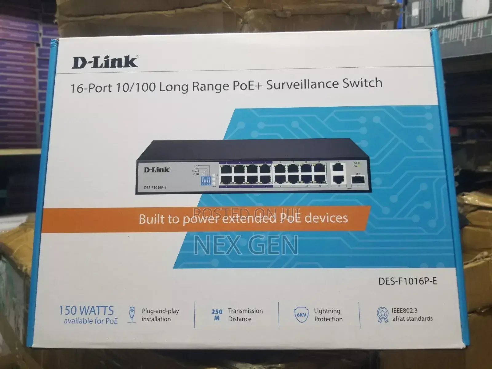 Dlink 16port Poe + Surveillance Switch