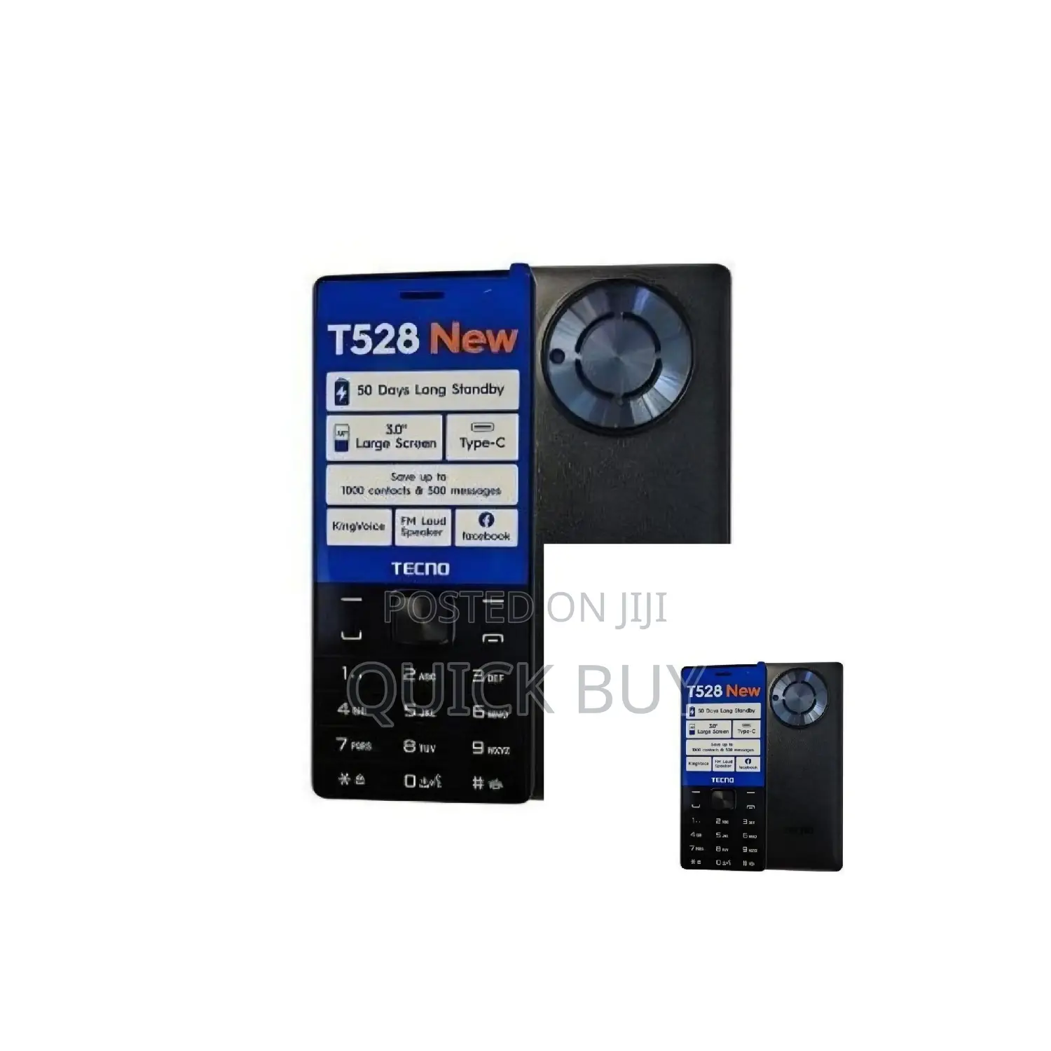 New Tecno T528 Black