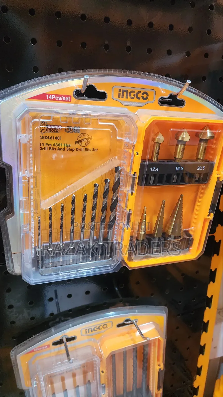Ingco Akdl61401 Industrial Hex 14-Piece HSS Metal Drill Bit Set