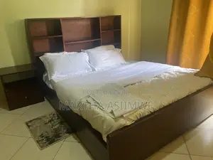 5 by 6 Wooden Bed With 1 Side Bed Drawer