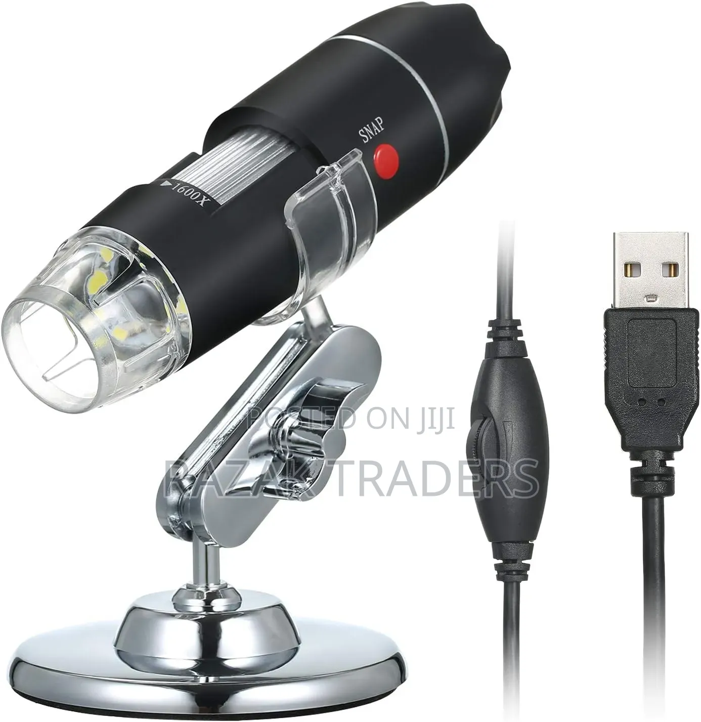 Usb Digital Microscope 1600x 8 Led Magnification Camera With Stand