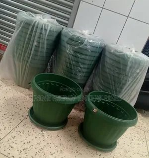 Green Round Planters WTH a Seater