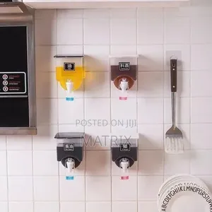Wall Mounted Oil Sauce Vinegar Seasoning Storage Bottle Dispenser