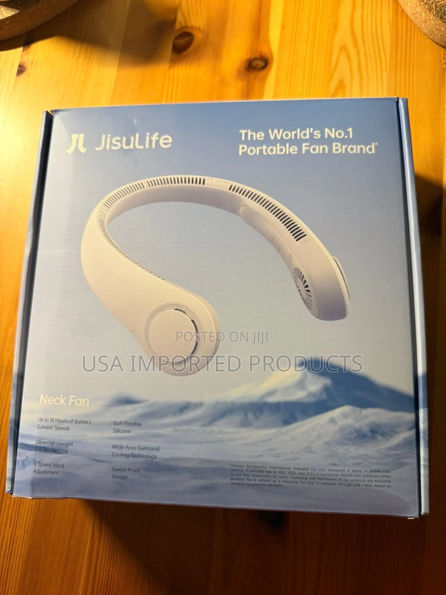 Usa Imported Jisulife Rechargeable Neck Fan – Hands-Free Cooling