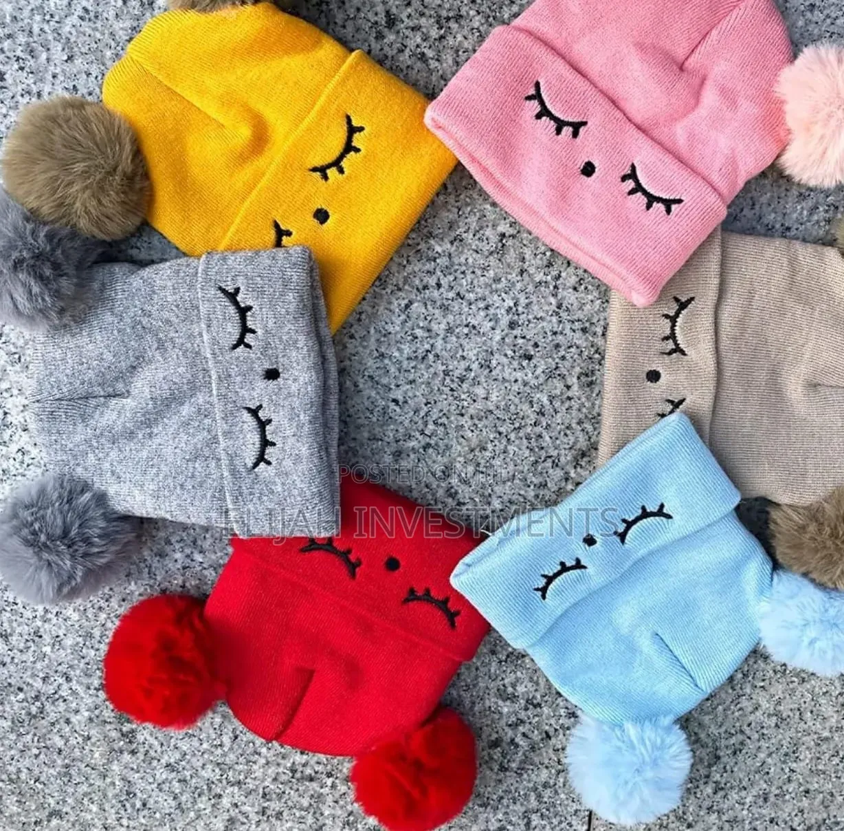 Two-Piece Baby Woolen Cap