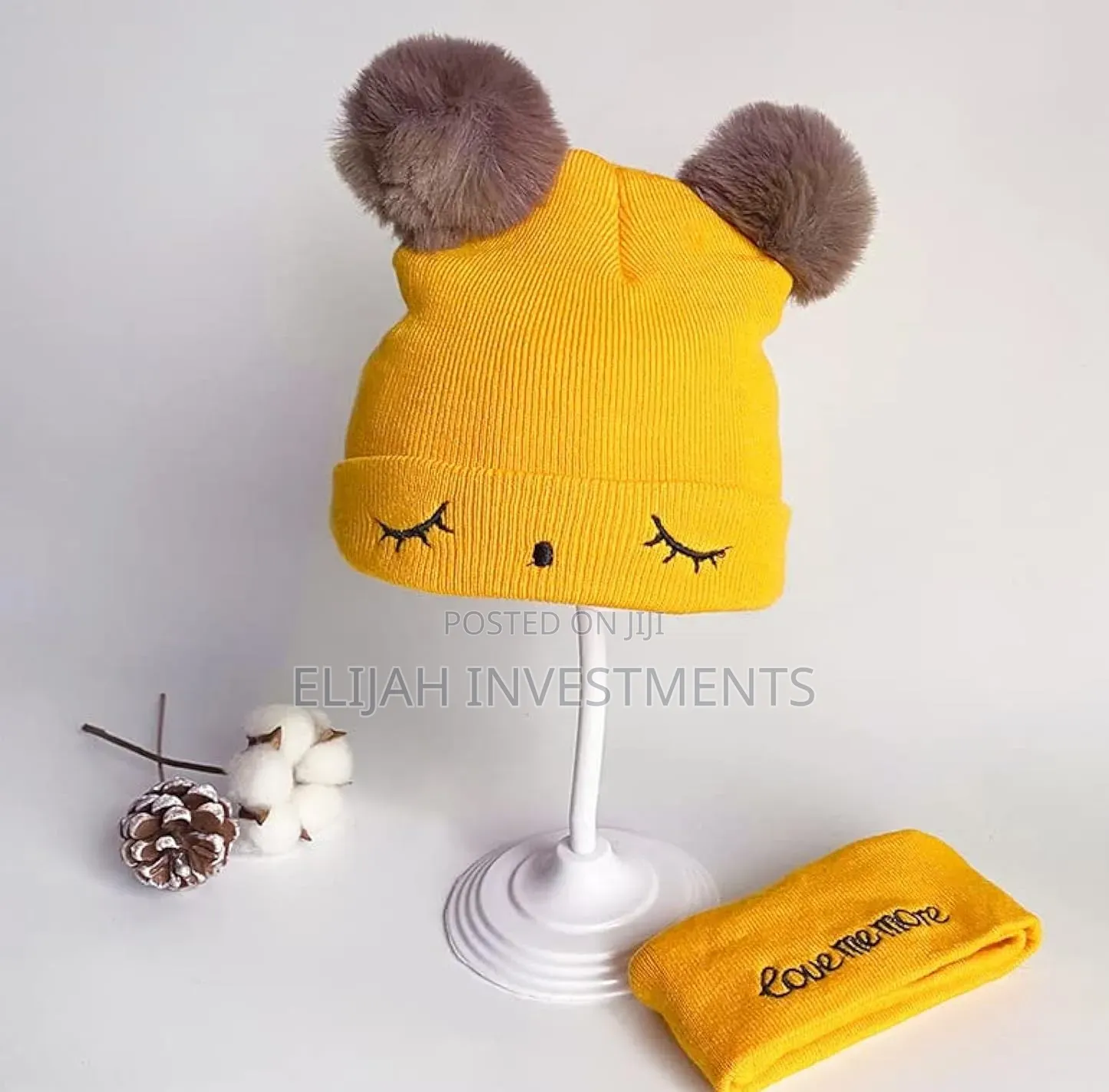 Two-Piece Baby Woolen Cap