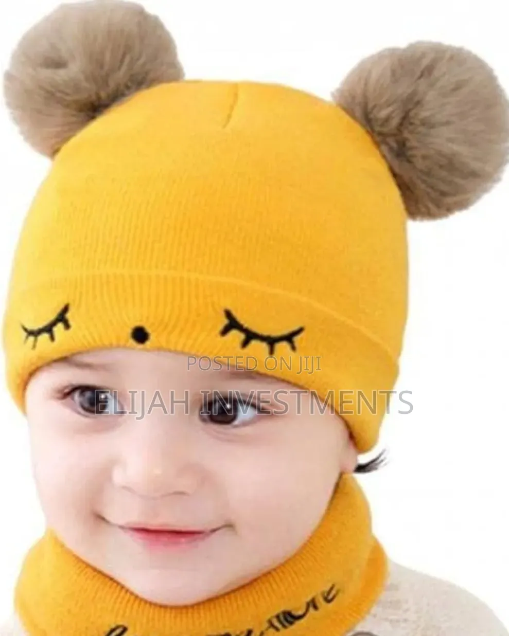 Two-Piece Baby Woolen Cap