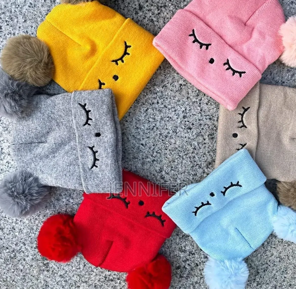 Two-Piece Baby Woolen Cap