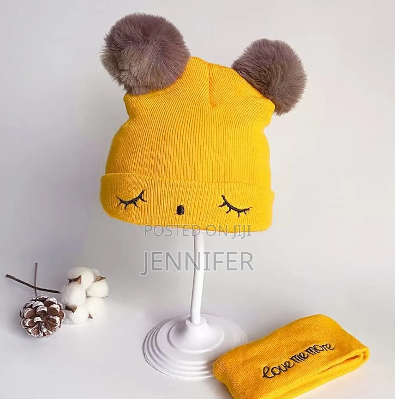Two-Piece Baby Woolen Cap