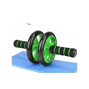Tummy Trimmer Ab Roller Exercise Wheel+Knee Pad-Multicolor