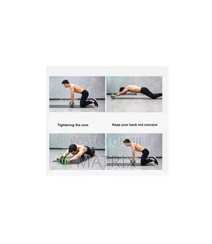 Tummy Trimmer Ab Roller Exercise Wheel+Knee Pad-Multicolor