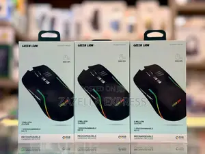 Green Lion Rechargeable Gaming Mouse, Adjustable Dpi 1200-2400-3200
