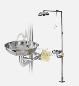 Stainless Steel Emergency Shower And Eyewash Station.