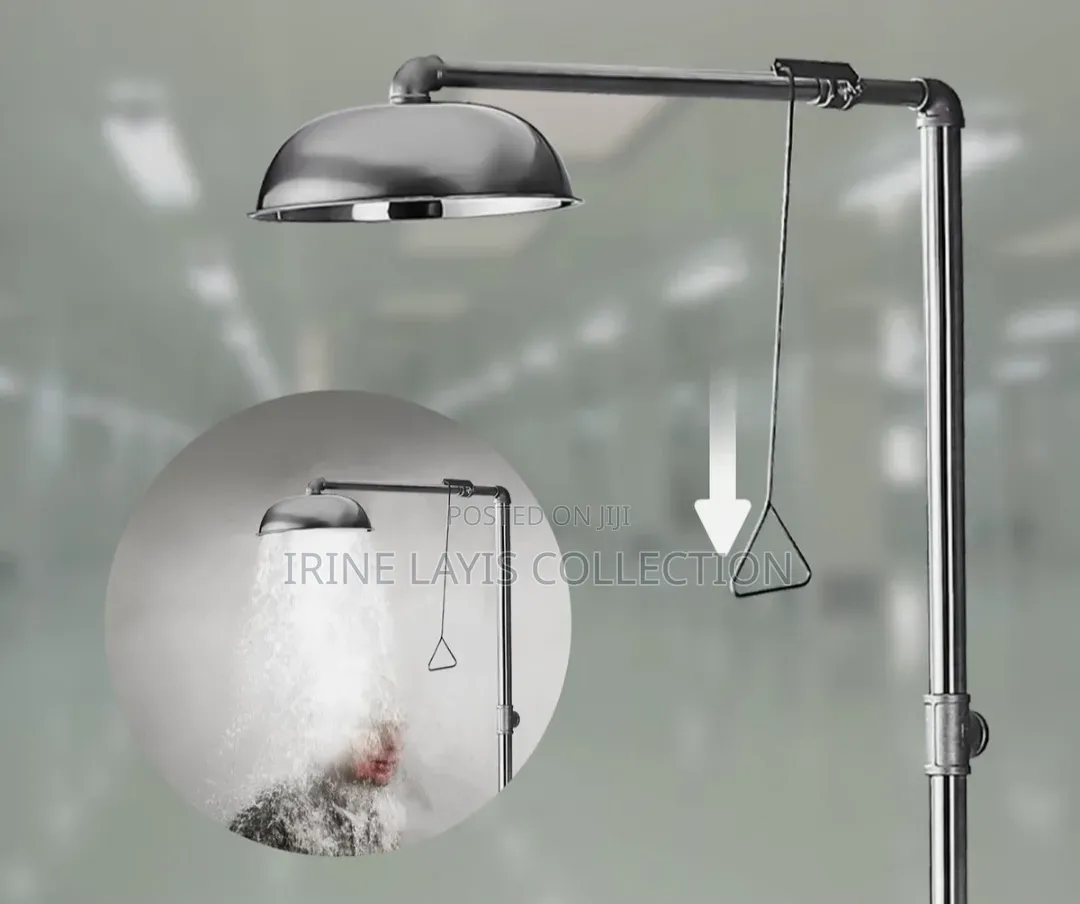 Stainless Steel Emergency Shower And Eyewash Station.