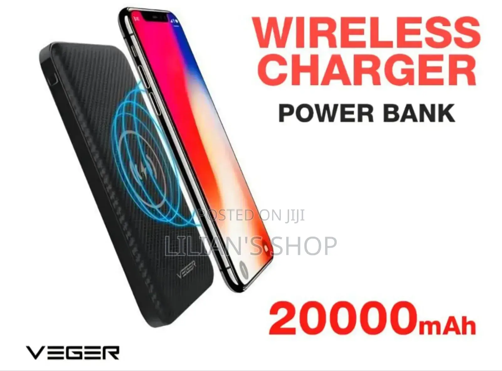 Veger 20000mah Wireless Charger Power Bank