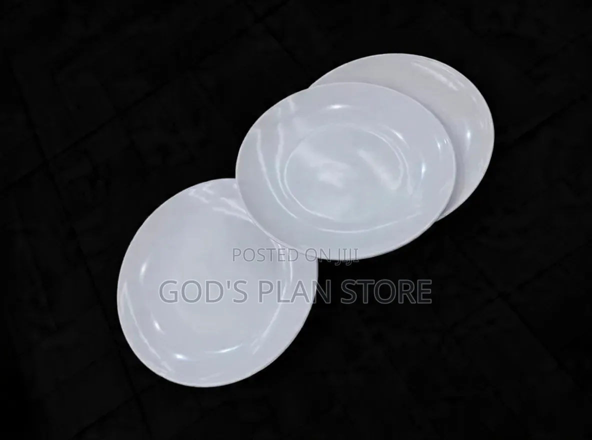 Plain White Melamine Plates Melamine Plates 12pcs