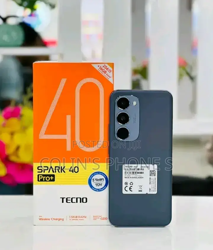 New Tecno Spark 40 Pro+ 256 GB Black