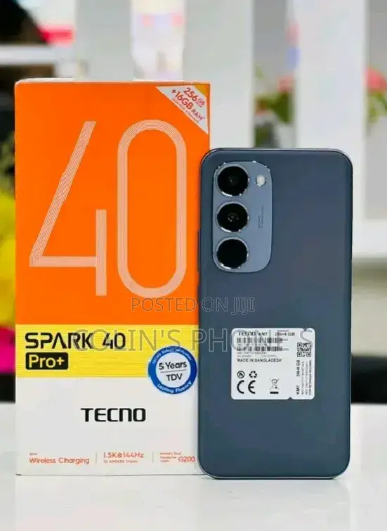 New Tecno Spark 40 Pro+ 256 GB Black