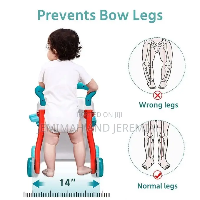 2 in 1 Baby Walker Sit to Stand Up Push Walker