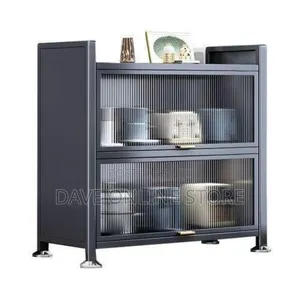 Industrial-Style Two-Tier Storage Cabinet