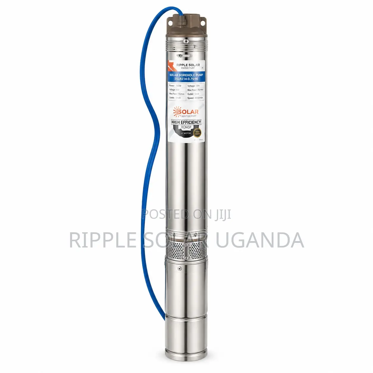 750w Solar Borehole Pump 69m Head 96v Dc Stainless Steel Water Pump
