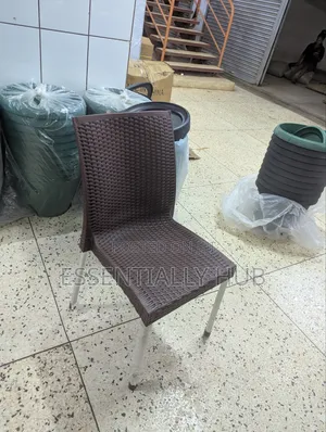 Coffee Brown Arm Less Comfortable Plastic Chair