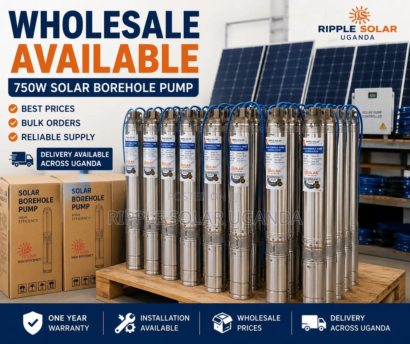 750w Solar Borehole Pump 69m Head 96v Dc Stainless Steel Water Pump
