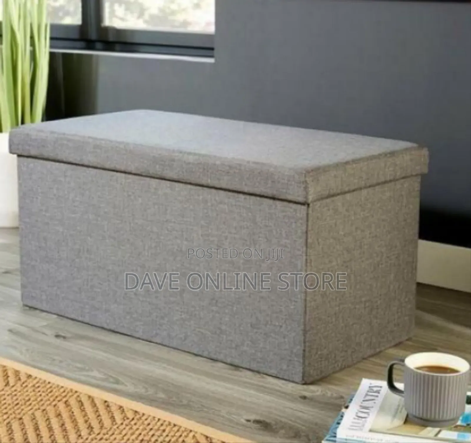 Versatile Fabric Storage Ottoman and Seating Bench