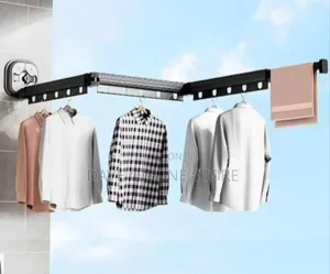 Space-Saving Retractable Wall-Mounted Clothes Drying Rac