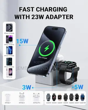 3-in-1 Desktop Wireless Charging Station.