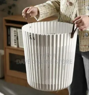 Modern Pleated Storage Basket With Flexible Handles