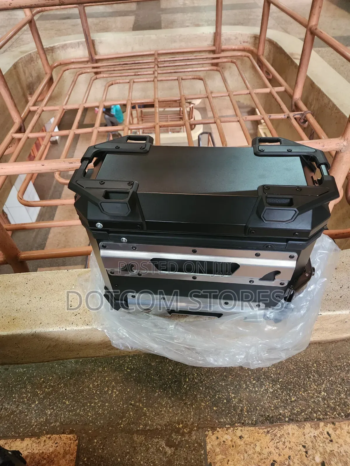 Black Aluminum Motorcycle Pannier Box