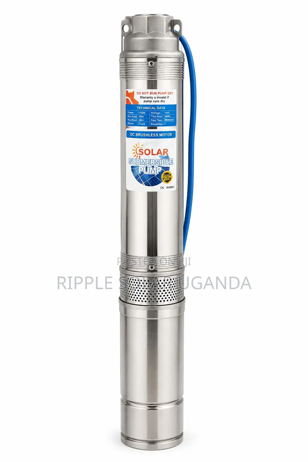 1100w Solar Borehole Pump 40m Head 10500l/H