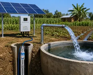 1100w Solar Water Pump 40m Head Borehole 144v High Flow