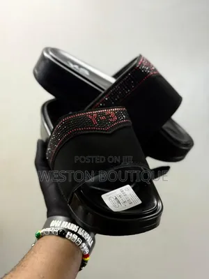 Y-3 Black Design Slides for Men