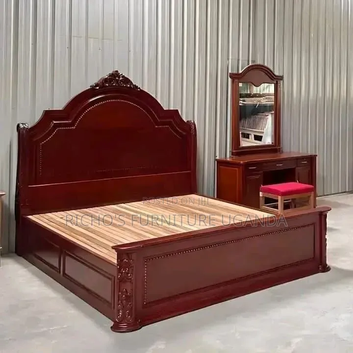 Wooden Bed Brown In Colour
