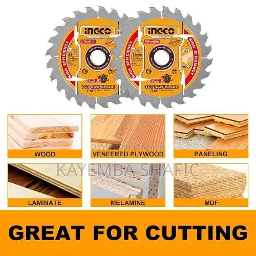 2-pack 185mm Ultra-thin Tct Saw Blade Set 24t, 20mm