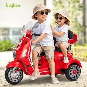2 Kids Carrier Electric Motorbike Scooter Red