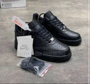 Original New Nike Air Force1'07 Triple Black Sneaakers