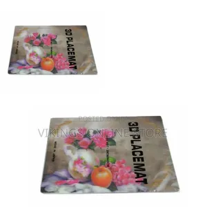 12 Pieces of Plastic Placemats Table Mats for Dining Table Set, Cream