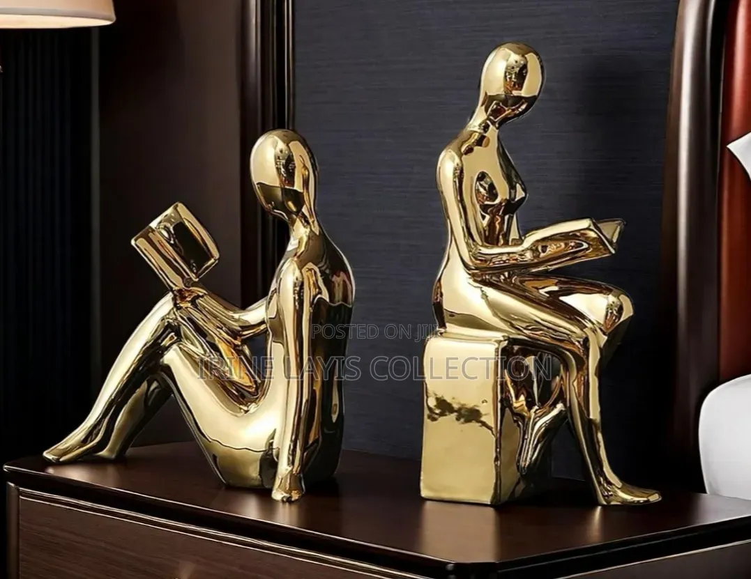 2 Piece Ceramic Decor Sculptures