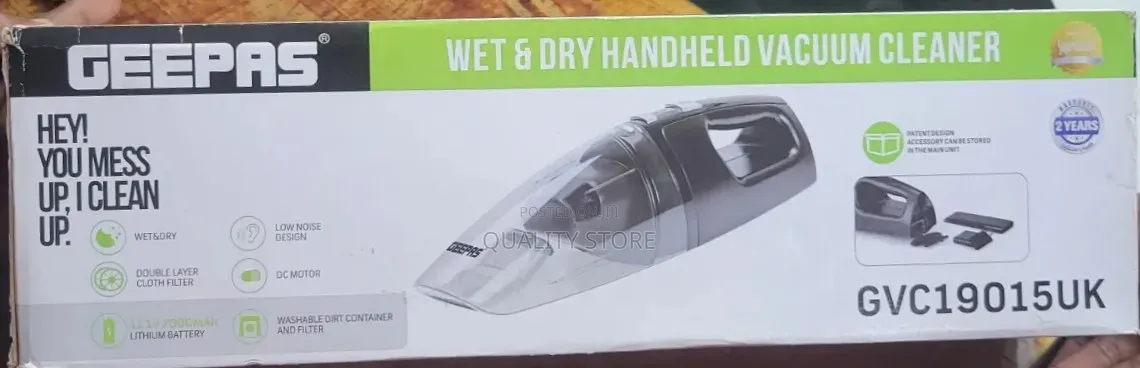 Geepas Rechargeable Hand Held Vacuum Cleaner Wet and Dry