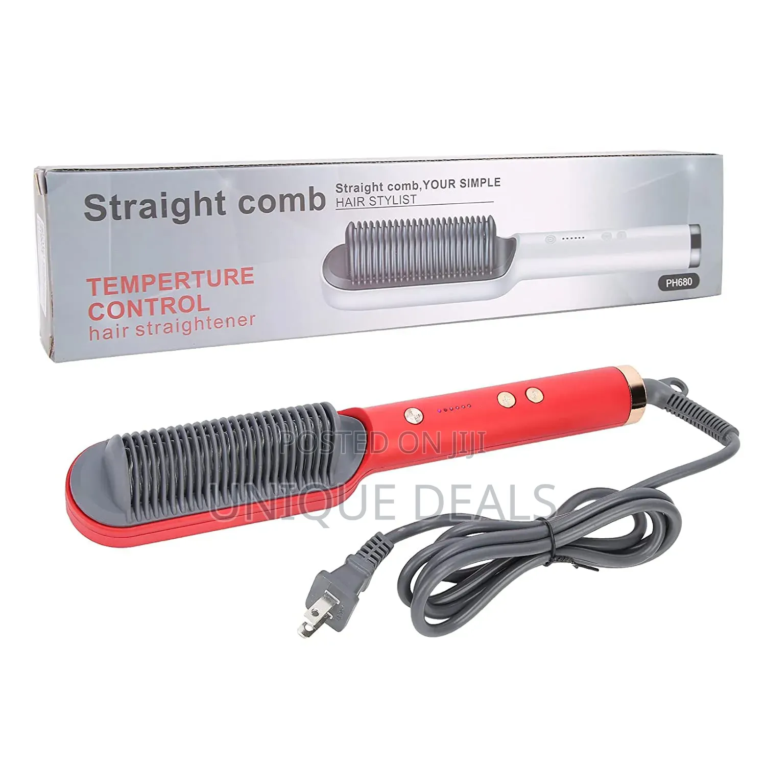 Ion Hair Straightener Styling Comb,2 in 1 Hair Straightener